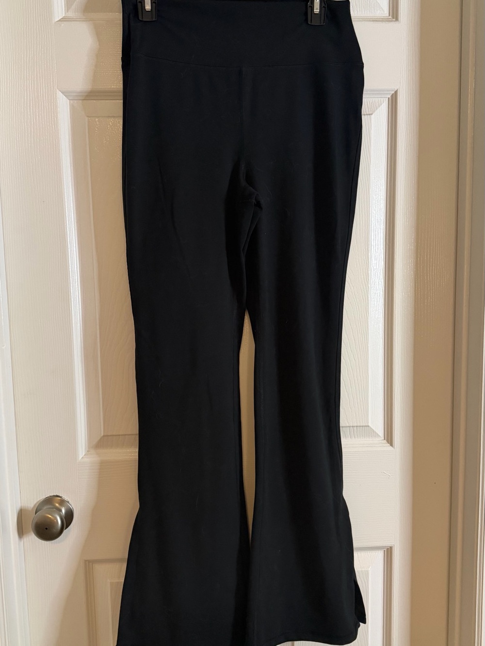 Velocity Black Bootcut Ponte Leggings - Flare Leg